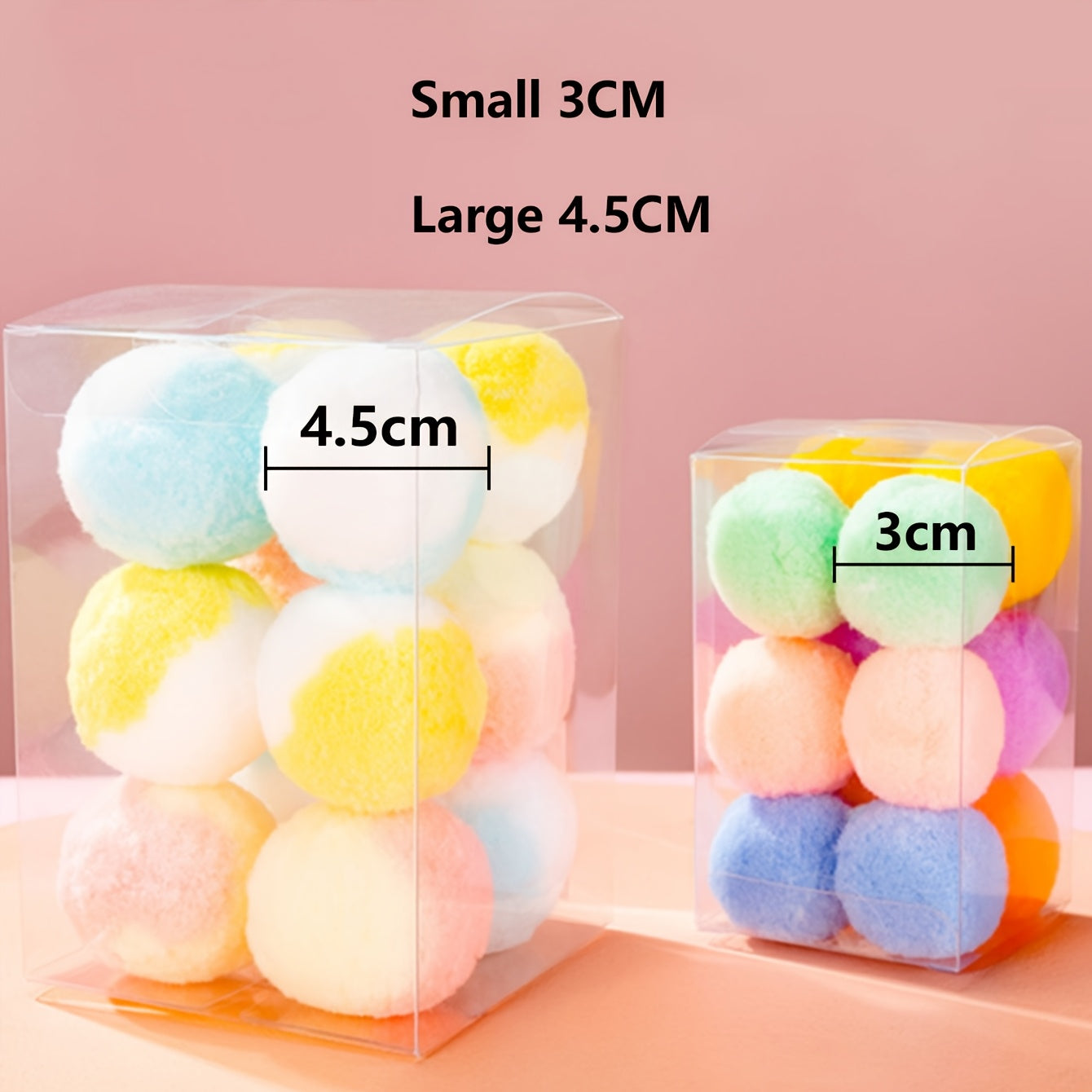 2 Boxes Of 24pcs Cat Toy Balls For Cats To Enjoy Themselves Relieve Boredom Quiet Elastic Balls Plush Balls Play With Cats, Without Battery