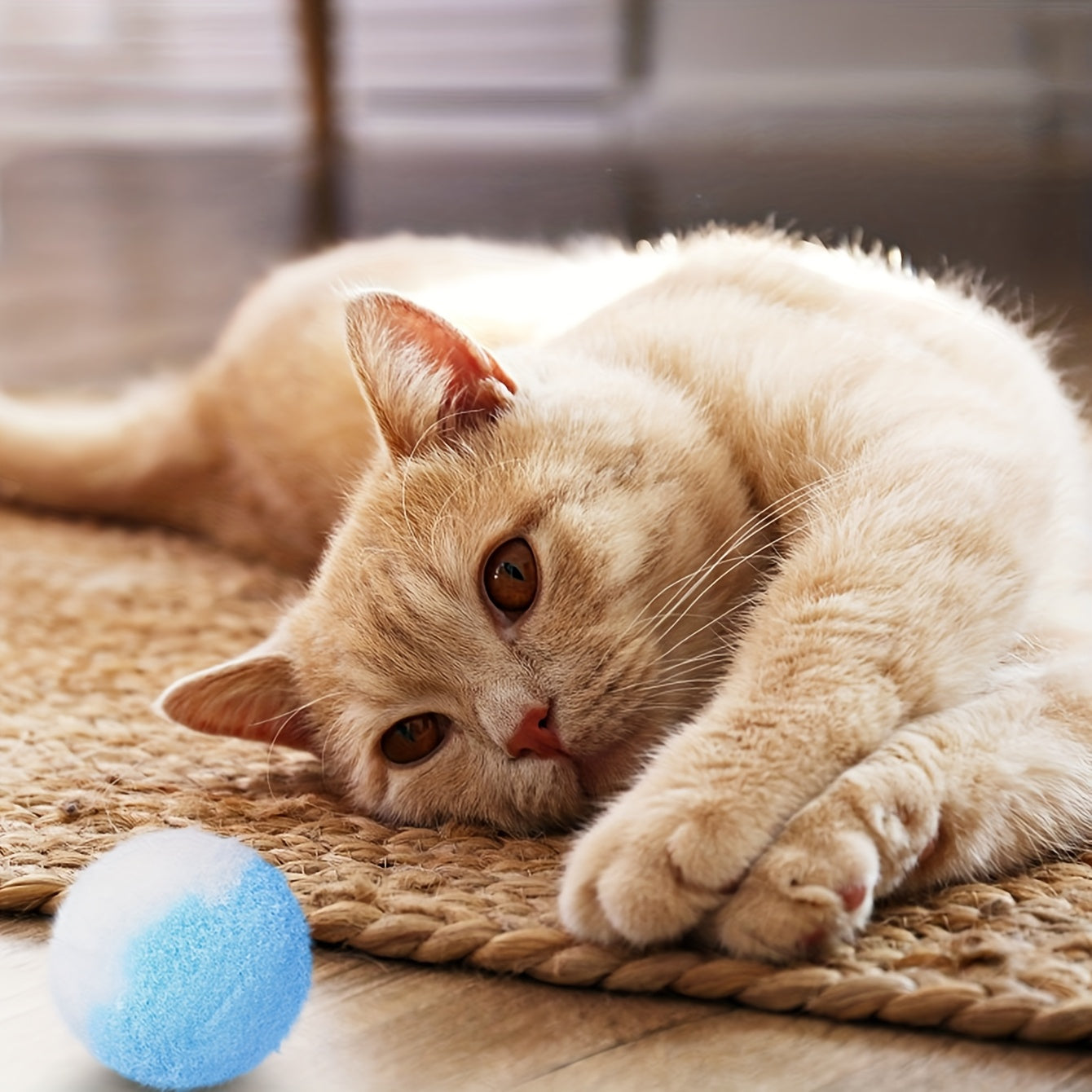 2 Boxes Of 24pcs Cat Toy Balls For Cats To Enjoy Themselves Relieve Boredom Quiet Elastic Balls Plush Balls Play With Cats, Without Battery