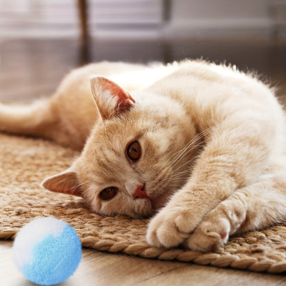 2 Boxes Of 24pcs Cat Toy Balls For Cats To Enjoy Themselves Relieve Boredom Quiet Elastic Balls Plush Balls Play With Cats, Without Battery